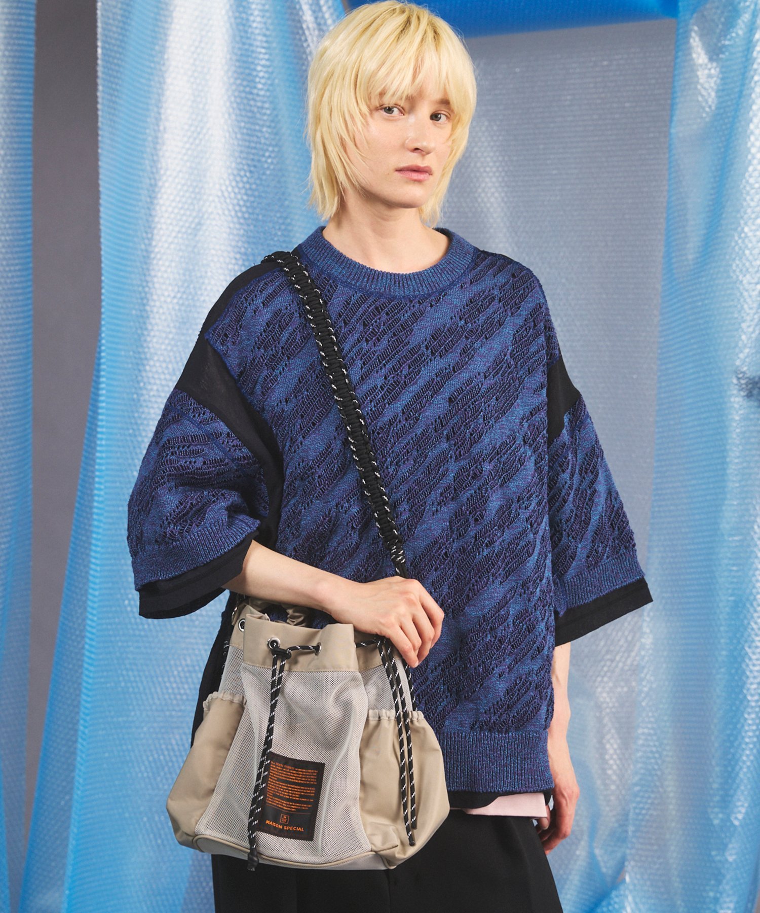 MAISON SPECIAL 【THEATRE PRODUCTS】Collaboration Multiway Drawstring Bag メゾンスペシャル バッグ ショルダーバッグ ブラック
