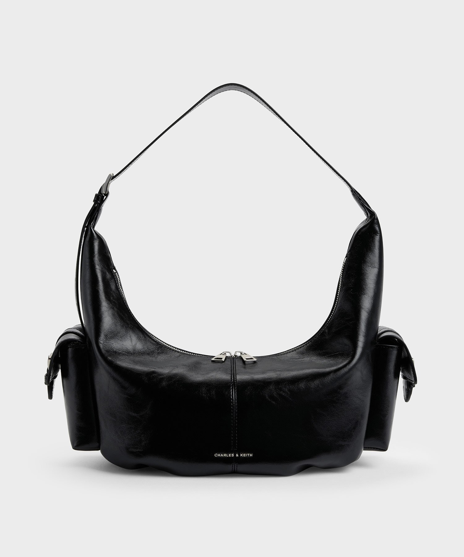 Bessie ラージベッシー サイドポケット ホーボーバッグ チャールズアンドキース バッグ ショルダーバッグ