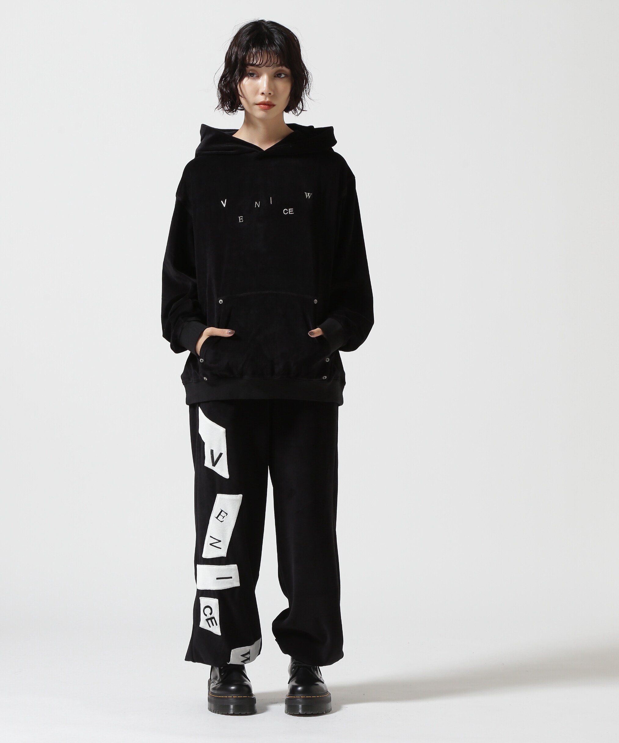 LHP VENICE W/ヴェニスW/LOOSE SWEAT PANTS エルエイチピー パンツ その他のパンツ ブラック