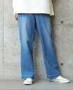 ヘルシーデニム ジーンズ レディース MELROSE CLAIRE 《別注》【Healthy denim/ヘルシーデニム】ベイカーデニムパンツ メルローズクレール パンツ ジーンズ・デニムパンツ ブルー グレー【送料無料】