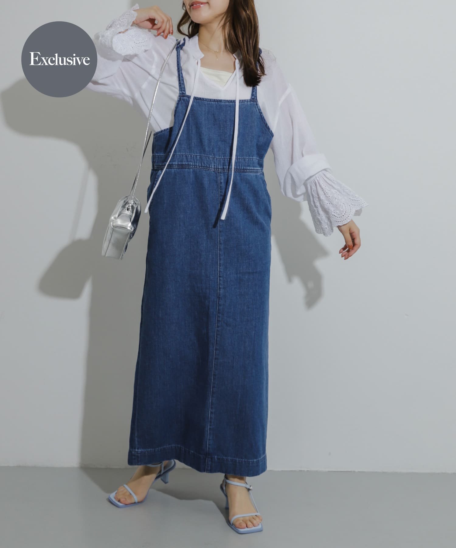 楽天Rakuten FashionSENSE OF PLACE 『別注』Lee*SENSE OF PLACE デニムキャミワンピース センス オブ プレイス ワンピース・ドレス ワンピース ネイビー ブラウン【送料無料】