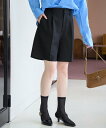 【SALE/50%OFF】ROPE' PICNIC ハーフタックパンツ ロペピクニック パンツ その他のパンツ グレー ブラック