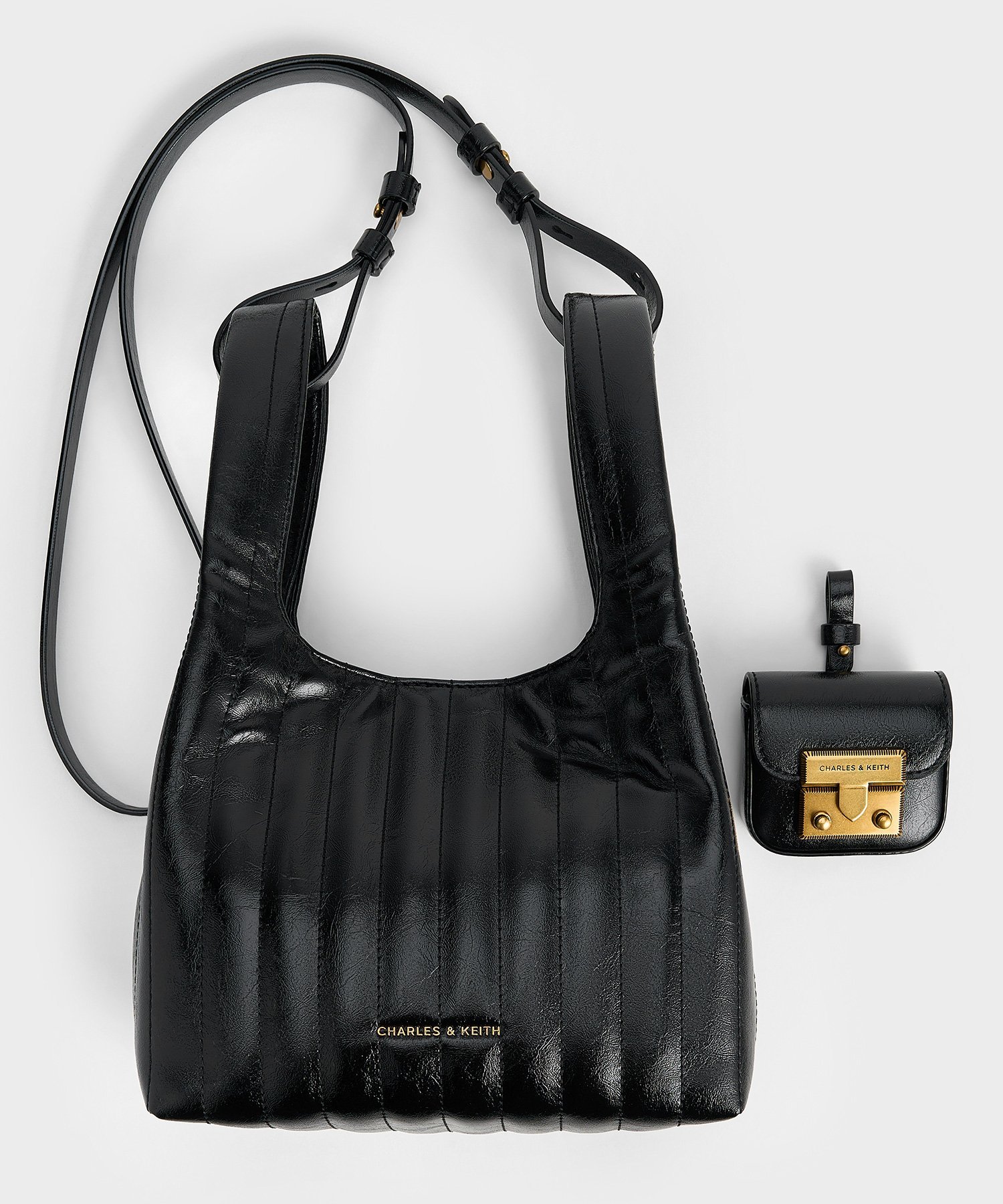 【SALE／20%OFF】CHARLES & KEITH Donna ドンナ クリンクルエフェクトダ