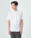 【SALE/50%OFF】UNITED ARROWS green label relaxing ラッカン ソリッド スタンダード バンドカラー ドレスシャツ -ストレッチ・吸水速乾- ユナイテッドアローズ アウトレット トップス シャツ・ブラウス ネイビー ホワイト