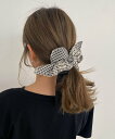 【SALE/10%OFF】MAJESTIC LEGON スクエアリボンシュシュ マジェスティックレゴン ヘアアクセサリー その他のヘアアクセサリー ブラック
