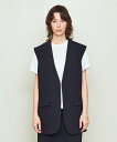 UNITED ARROWS & SONS <D.O UNITED ARROWS BY DAISUKE OBANA for WOMEN>H/T C/LESS VEST/ベスト ユナイテッドアローズ トップス ベスト・ジレ ブラック ネイビー【送料無料】(4)