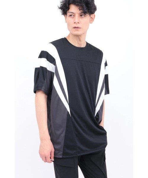 TORNADO MART TORNADO MART∴バイカラードルマンカットソー トルネードマート トップス カットソー・Tシャツ ブラック ホワイト