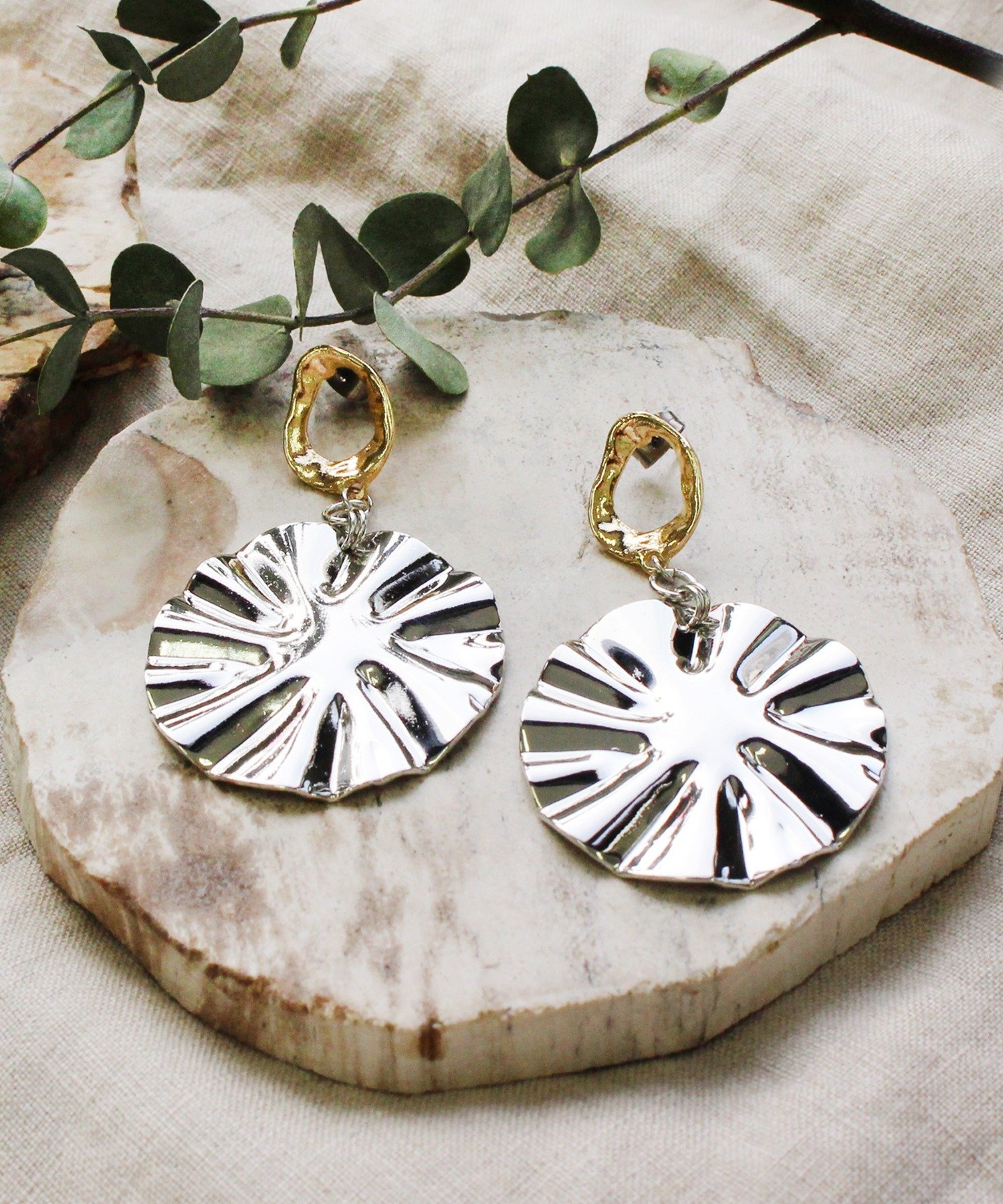sfy 【sfy】metallic plateピアス ジュエルアディクト アクセサリー・腕時計 ピアス シルバー