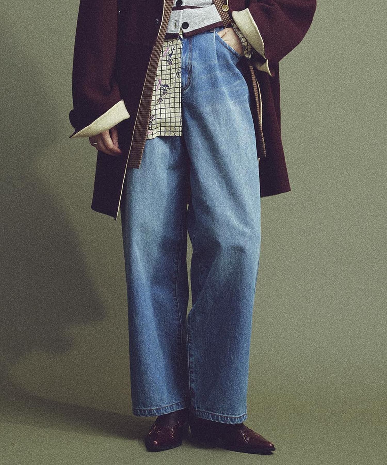 ROSE BUD WIDE DENIM PANTS ローズバッド パンツ その他のパンツ ブラック