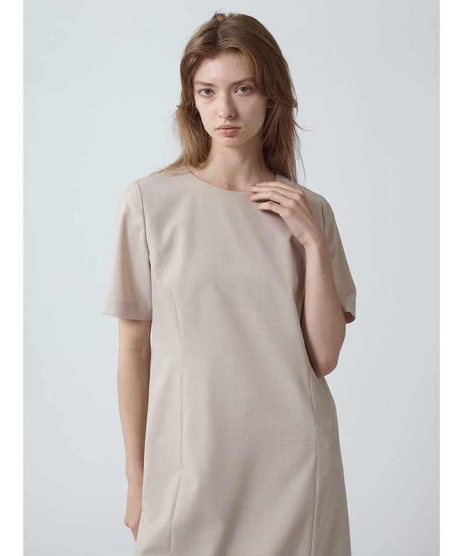 【SALE／50%OFF】Aquascutum WOMEN 【セットアップ対応】アナスタシアドレス アクアスキュータム ワンピース・ドレス ドレス ネイビー ベージュ【送料無料】