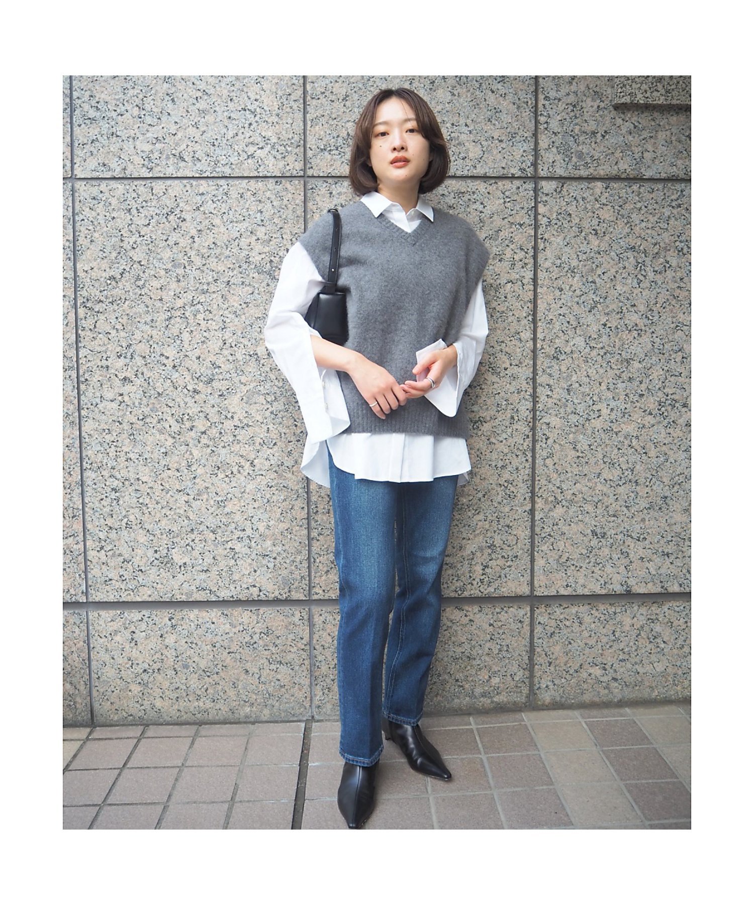 qualite 【Healthy DENIM】Celery Long ストレートデニム カリテ パンツ ジーンズ・デニムパンツ ネイビー