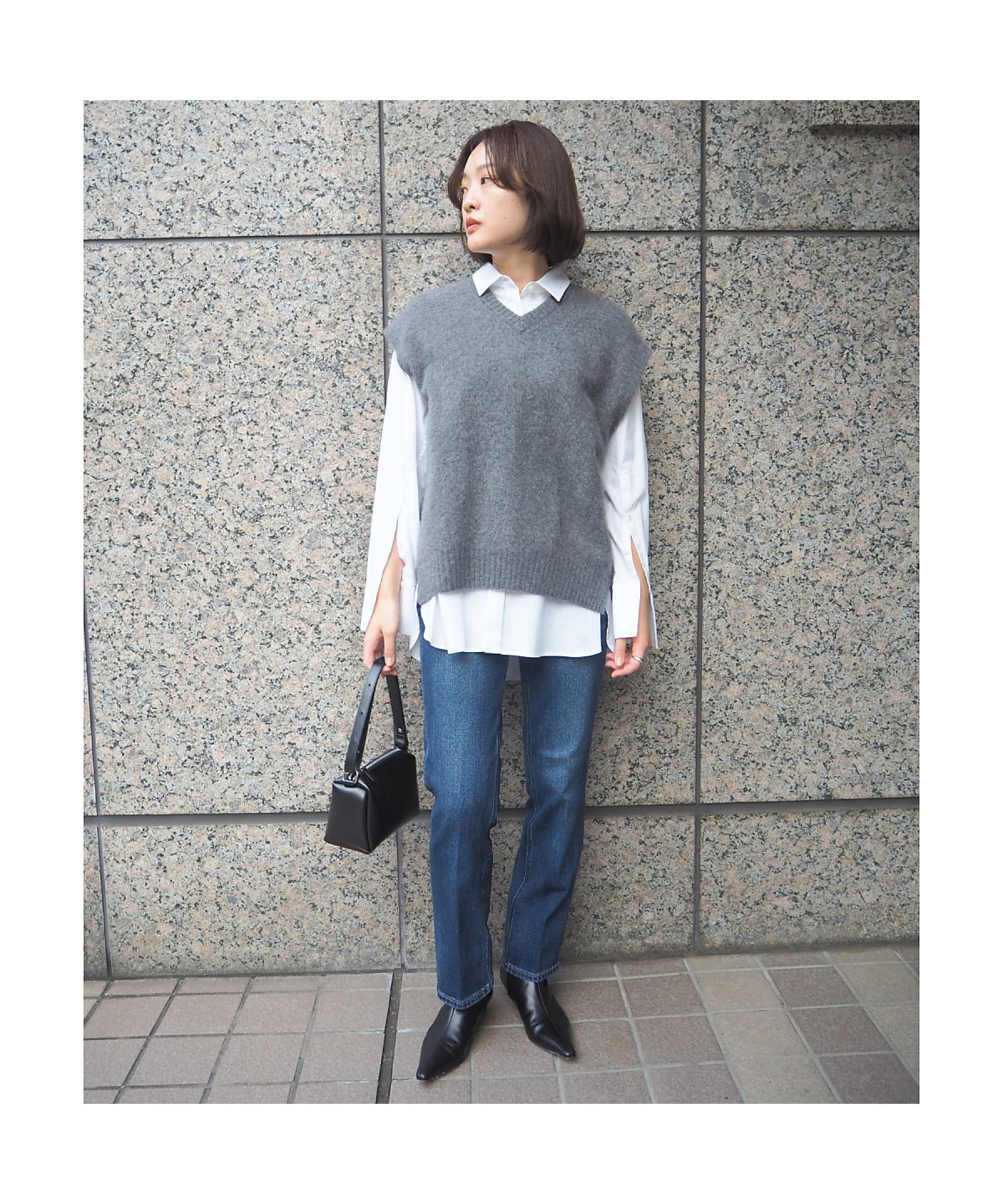 qualite 【Healthy DENIM】Celery Long ストレートデニム カリテ パンツ ジーンズ・デニムパンツ ネイビー