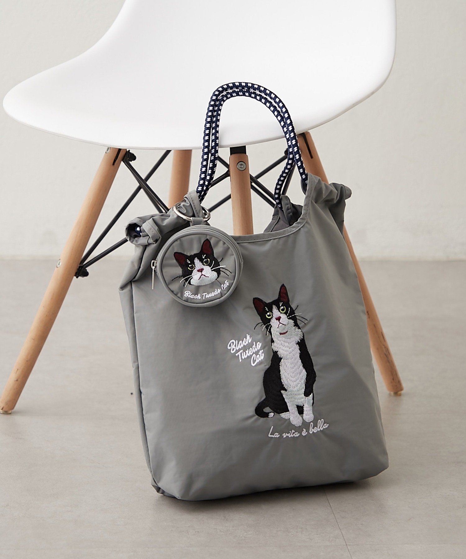 【SALE／25%OFF】RMAF 【新色追加!】アニマル刺繍コードトートバッグ リマインドミーアンドフォーエバー バッグ その他のバッグ ベージュ グリーン ネイビー グレー ブルー ホワイト ワインレッド ブラウン 2