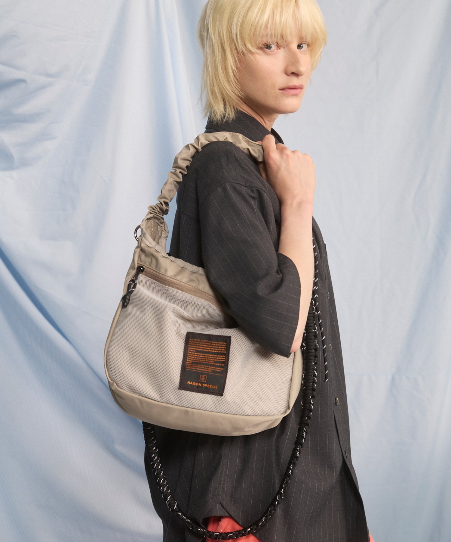 MAISON SPECIAL 【THEATRE PRODUCTS】Collaboration Multiway Mesh Pocket Puffer Bag メゾンスペシャル バッグ ショルダーバッグ ブラック