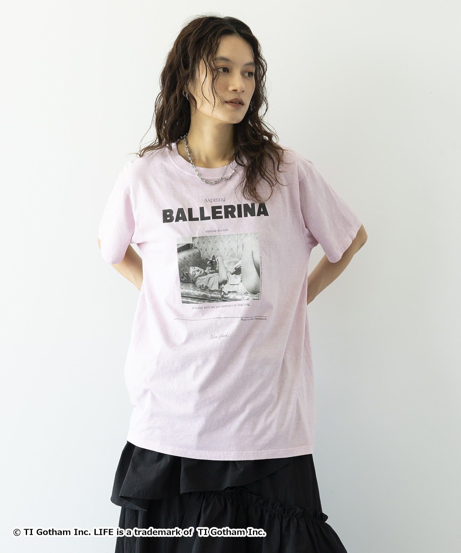 【GOOD ROCK SPEED】BALLERINA LIFE PICTURE COLLECTION T ガレージ オブ グッド クロージング トップス カットソー・Tシャツ ピンク