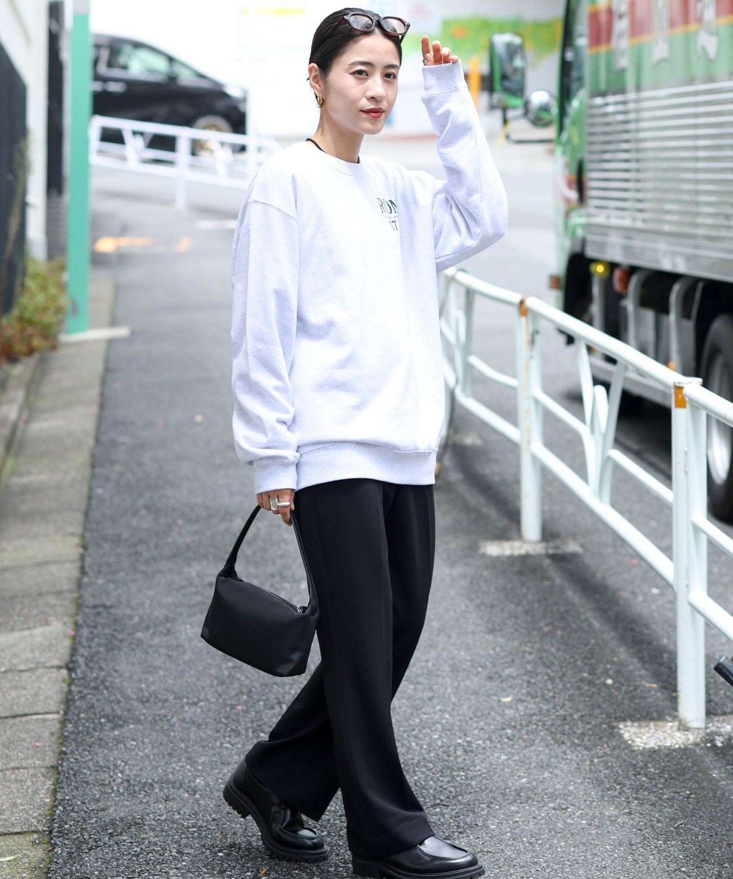 MAQWEL 《セットアップ対応》【MAQWEL/マクウェル】 ROOM#17スウェット ノーリーズ トップス カットソー・Tシャツ ブラック