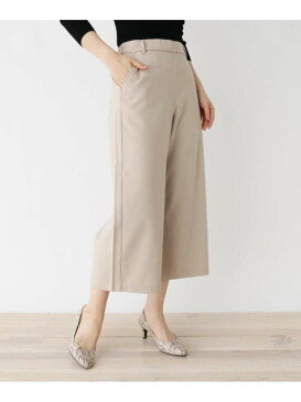 【SALE/60%OFF】grove 【WEB限定サイズあり】裏起毛ワイドパンツ グローブ パンツ/ジーンズ クロップド/半端丈パンツ ブラック ブラウン パープル グレー