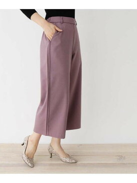 【SALE/60%OFF】grove 【WEB限定サイズあり】裏起毛ワイドパンツ グローブ パンツ/ジーンズ クロップド/半端丈パンツ ブラック ブラウン パープル グレー