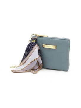 【SALE/50%OFF】MONO COMME CA ロゴプレート スカーフ付 ミニポーチ コムサイズム バッグ ポーチ ピンク ブラック ブルー