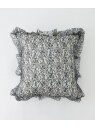 ROPE' E'TERNEL 【Poly Russell Lace】Ruffle Pillow ロペ インテリア・生活雑貨 クッション・クッションカバー グレー...