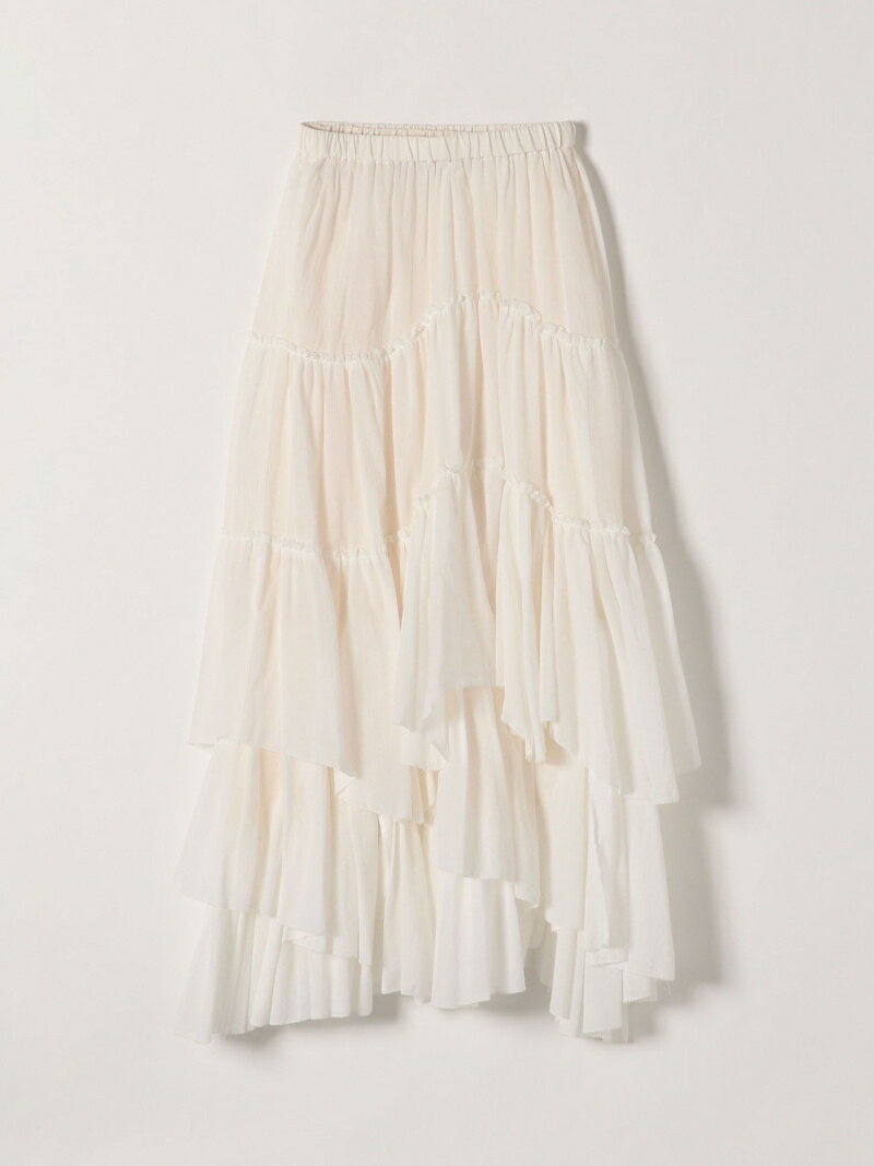 SHIPS any CASA FLINE: コットンティアードスカート シップス スカート ロングスカート ホワイト イエロー【送料無料】のサムネイル