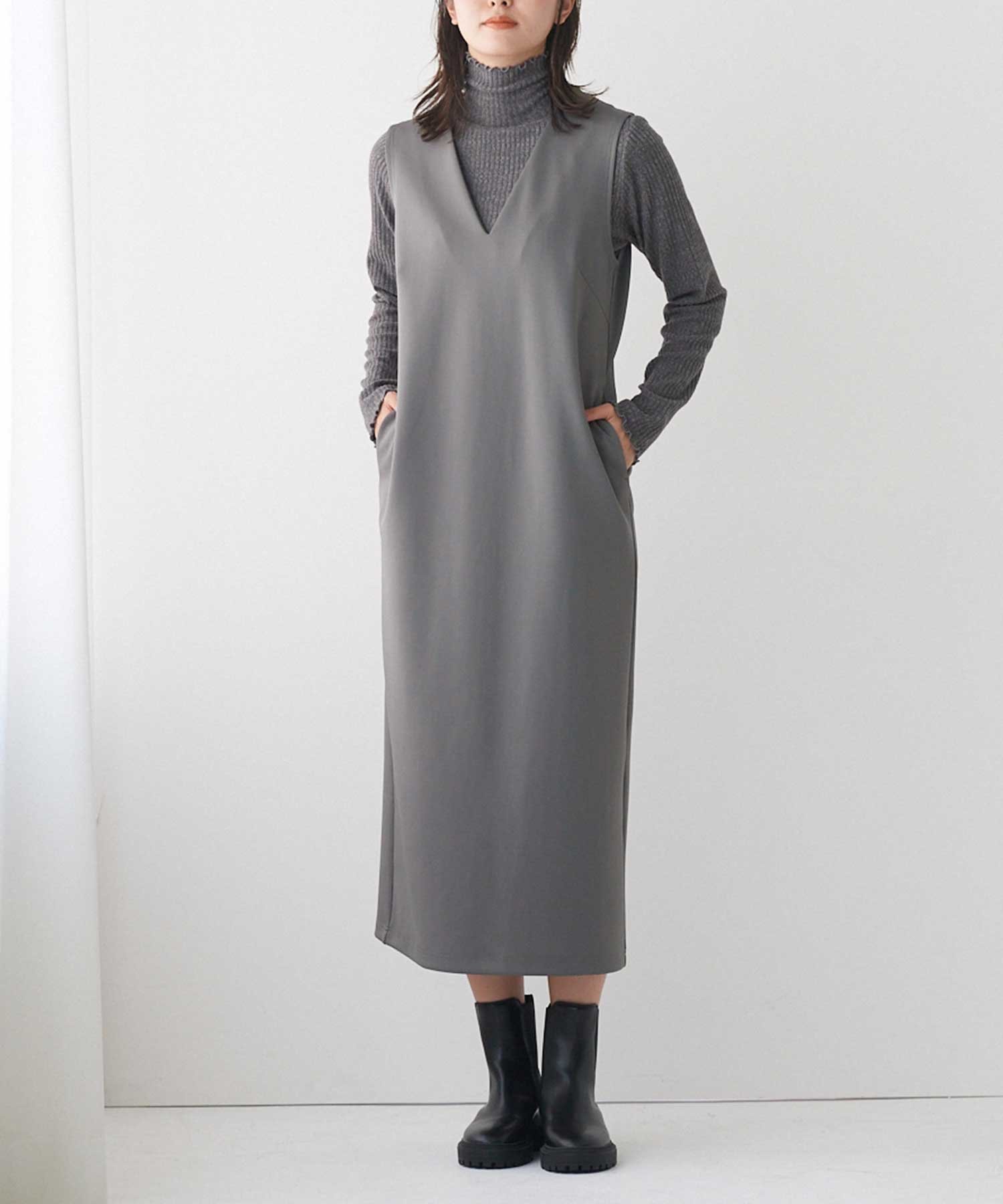 ADVANCE LABEL 【ニットワンピース】 ギャルリ　イチハチキュウロク　バイ　グンゼ ワンピース・ドレス ワンピース ベージュ グレー ブラック【送料無料】
