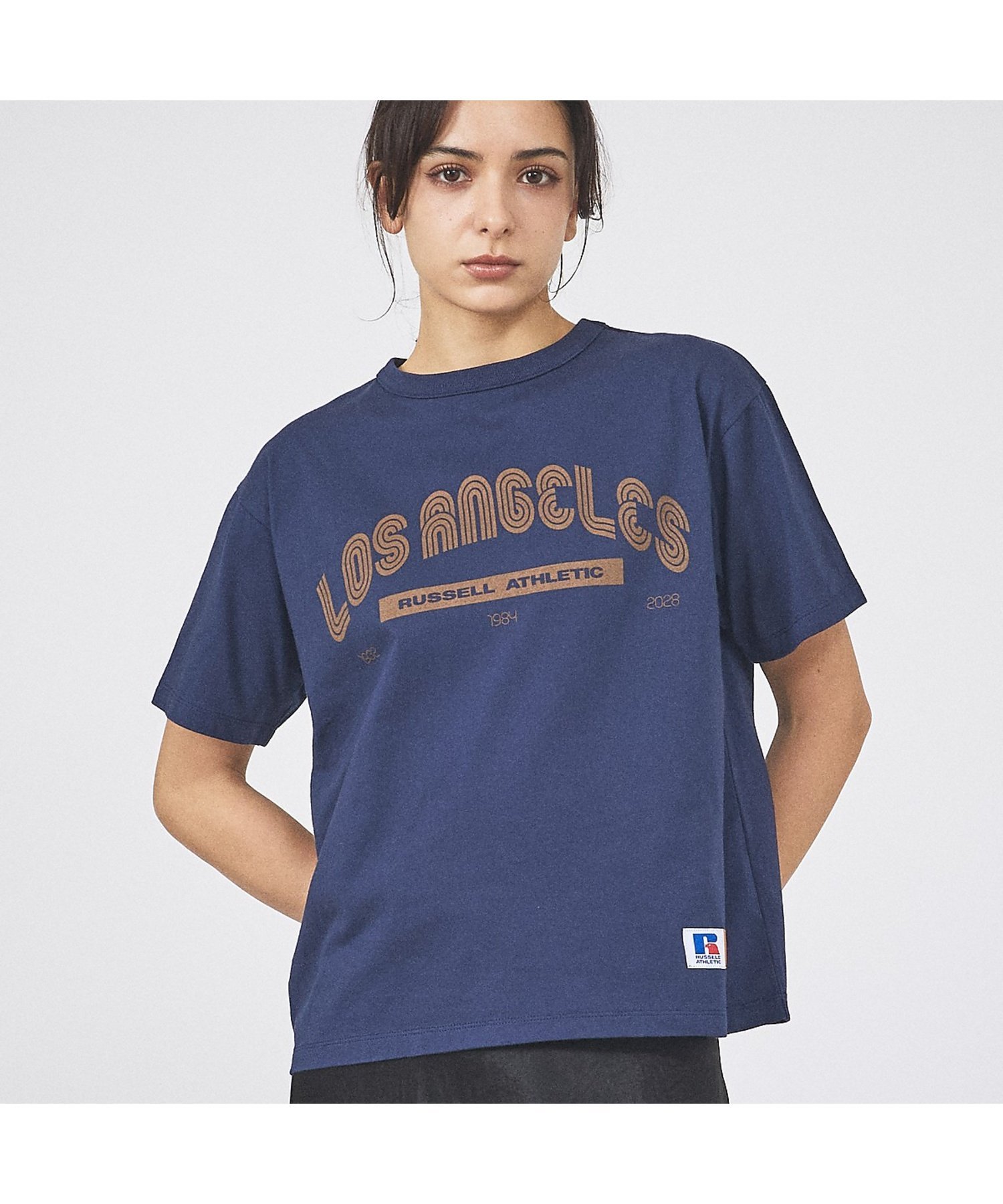 Rouge vif la cle 【RUSSELL*JACKSON MATISSE】Campus Jersey L ルージュ・ヴィフ ラクレ トップス カットソー・Tシャツ グレー ネイビー ホワイト