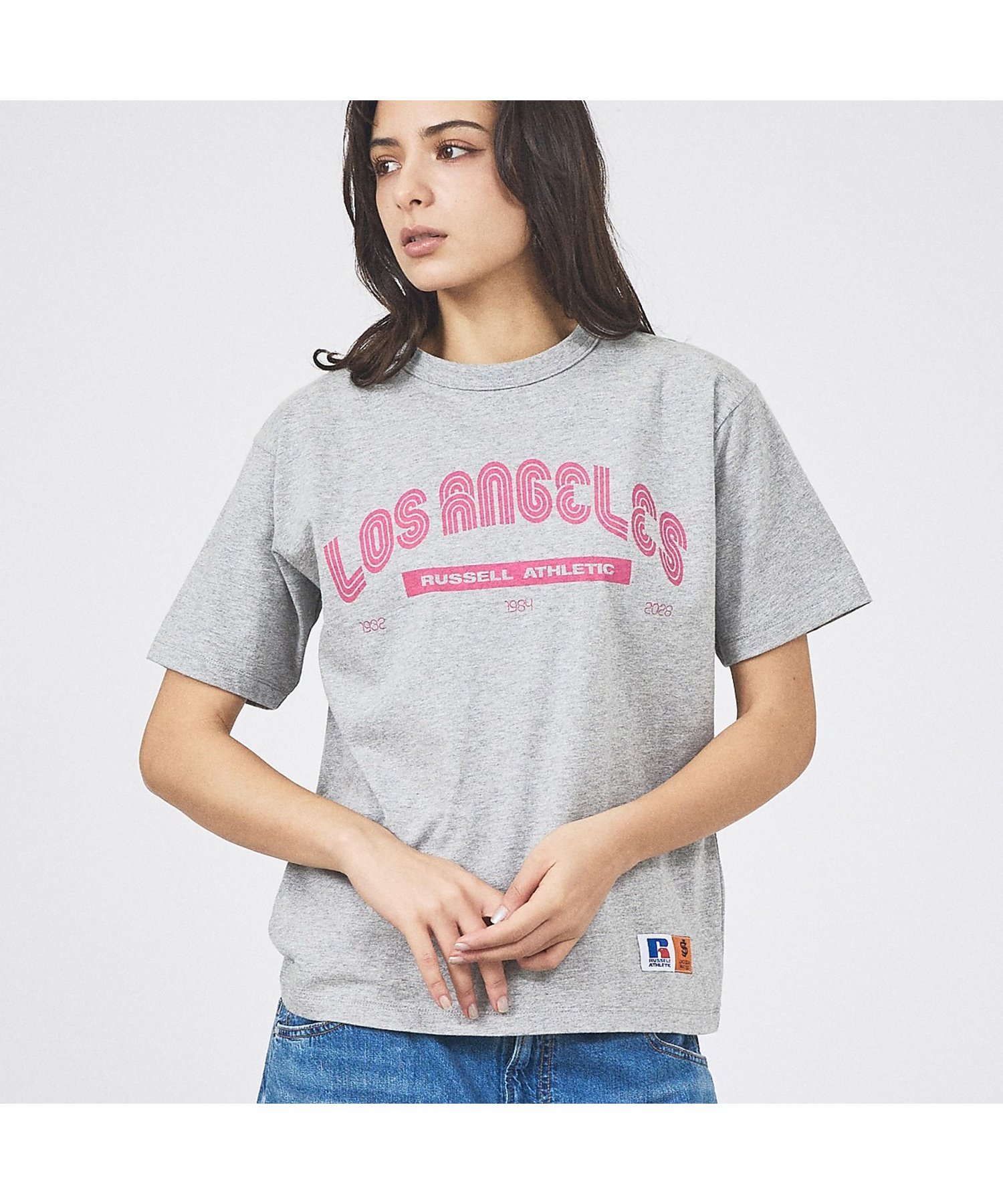 Rouge vif la cle 【RUSSELL*JACKSON MATISSE】Campus Jersey L ルージュ・ヴィフ ラクレ トップス カットソー・Tシャツ グレー ネイビー ホワイト