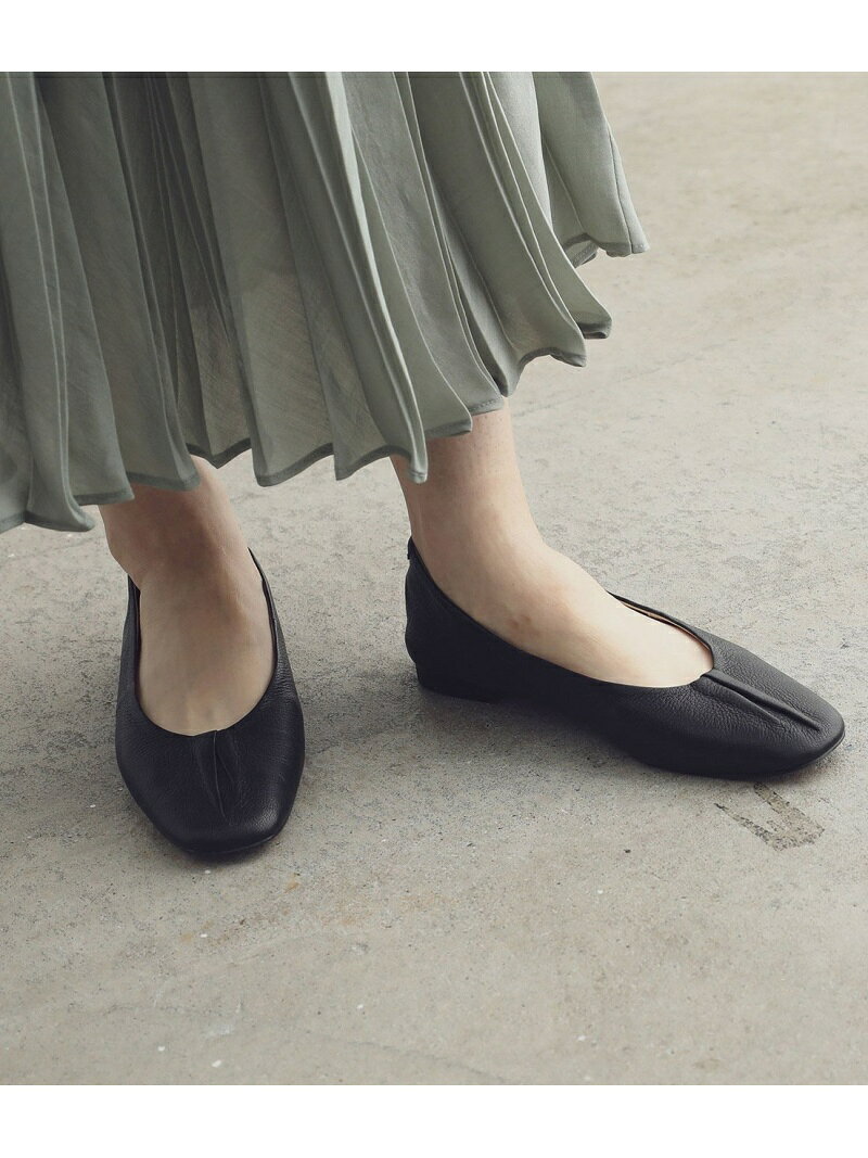 【SALE／50%OFF】SALON adam et rope' ギャザーカッターフラットシューズ サロン アダム エ ロペ シューズ・靴 パンプス ゴールド パープル ブラック【送料無料】