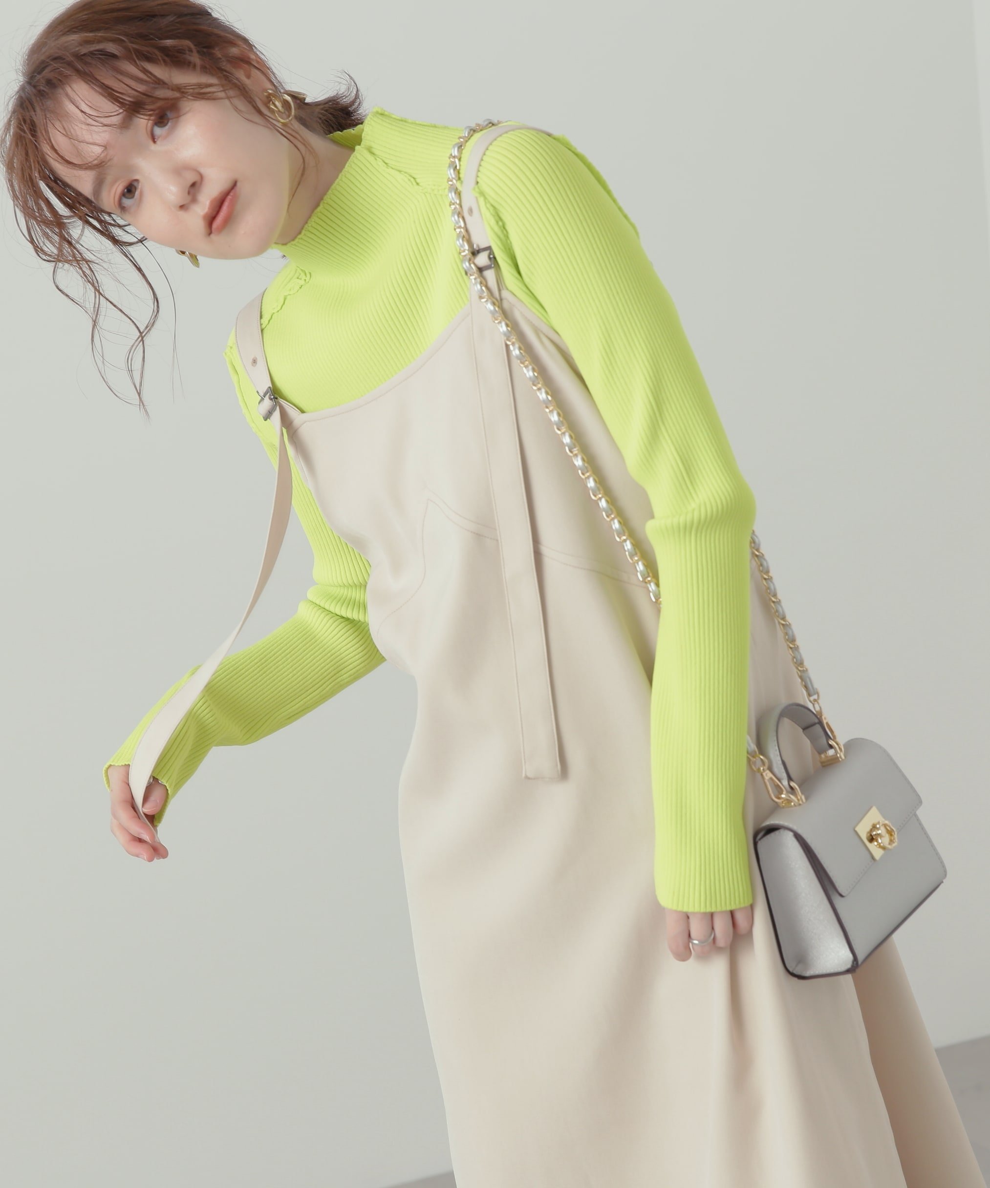 【SALE／40%OFF】N. Natural Beauty Basic ネオンカラーリブニット エヌ ナチュラルビューティーベーシック* トップス ニット イエロー ピンク【送料無料】