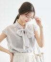 【SALE/50%OFF】ROPE' PICNIC シアーリボン ロペピクニック トップス シャツ・ブラウス グレー ピンク ホワイト