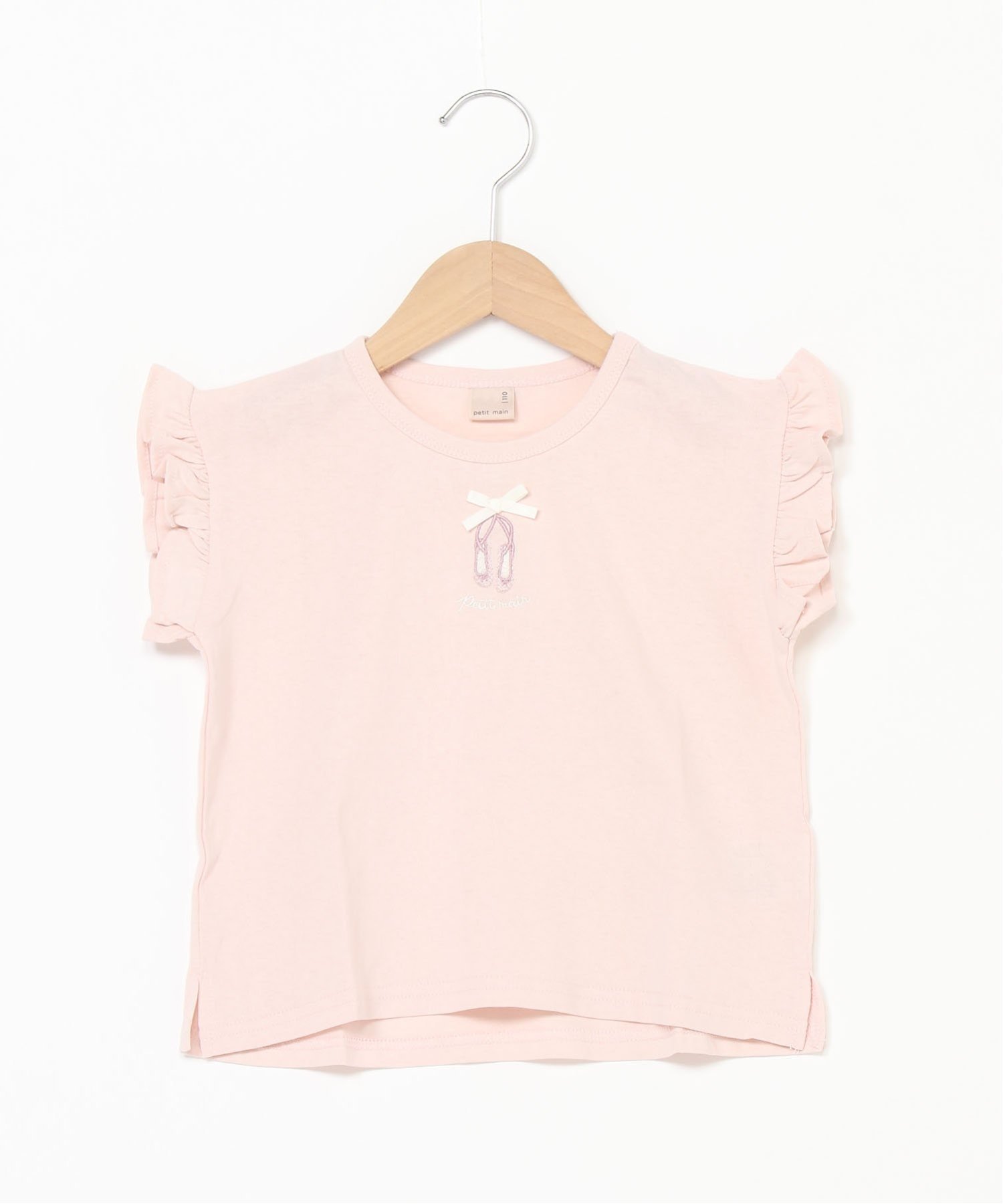petit main GIRLS半袖Tシャツ2 ナルミヤオンライン トップス カットソー・Tシャツ ピンク ブルー ホワイト ブラック