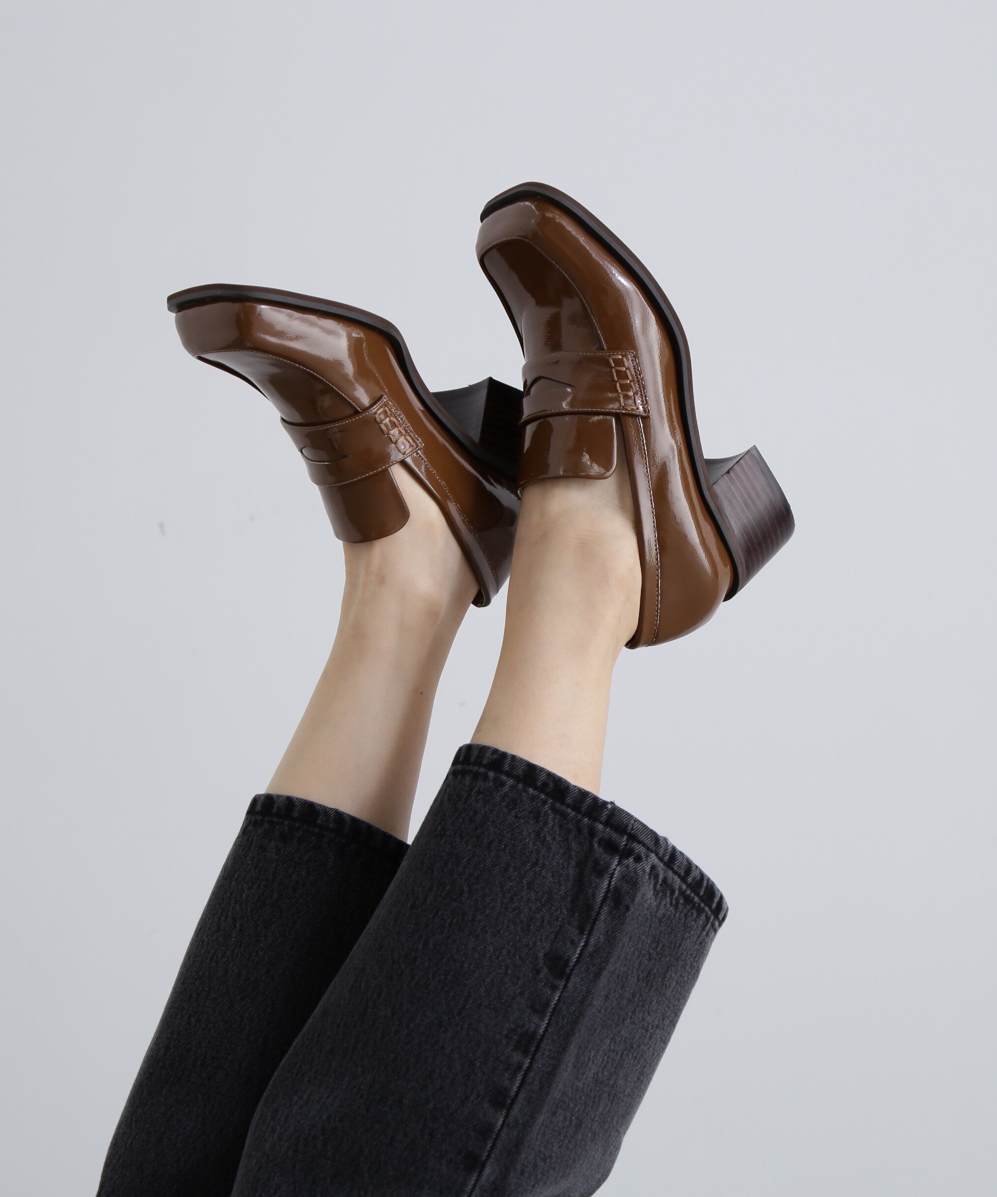 【SALE／50%OFF】N. Natural Beauty Basic ヒールローファー エヌ ナチュラルビューティーベーシック* シューズ・靴 パンプス ブラウン ブラック【送料無料】