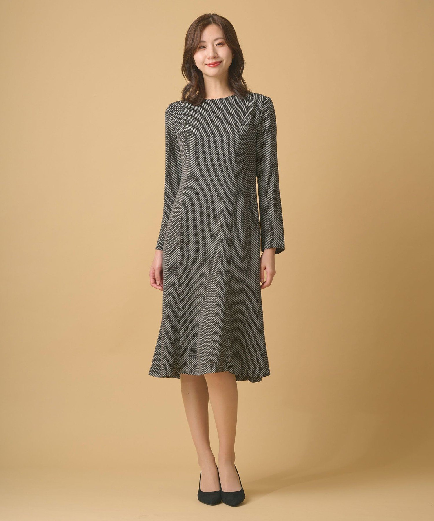 【SALE／58%OFF】KEITH Square patternワンピース キース ワンピース・ドレス ドレス ネイビー ブラッ..