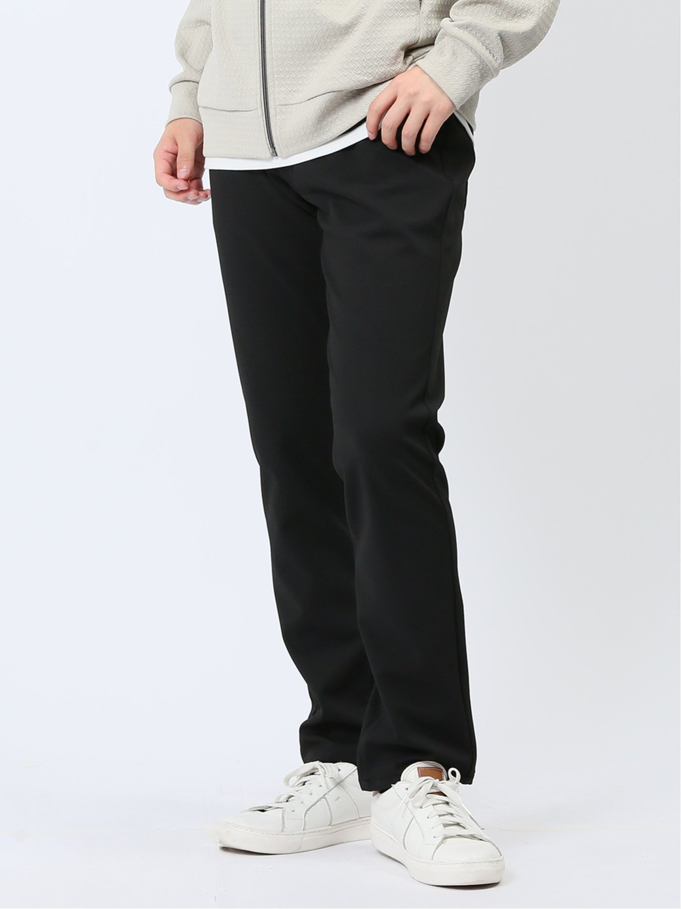 【SALE/30%OFF】TAKA-Q クロスストレッチ+ジャージー スリムパンツ タカキュー パンツ その他のパンツ グレー ブラック【送料無料】