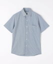 【SALE/70%OFF】UNITED ARROWS green label relaxing ラッカン ギンガム スタンダード スナップ ドレスシャツ -ストレッチ・イージーアイロン・吸水速乾- ユナイテッドアローズ アウトレット トップス シャツ・ブラウス ネイビー
