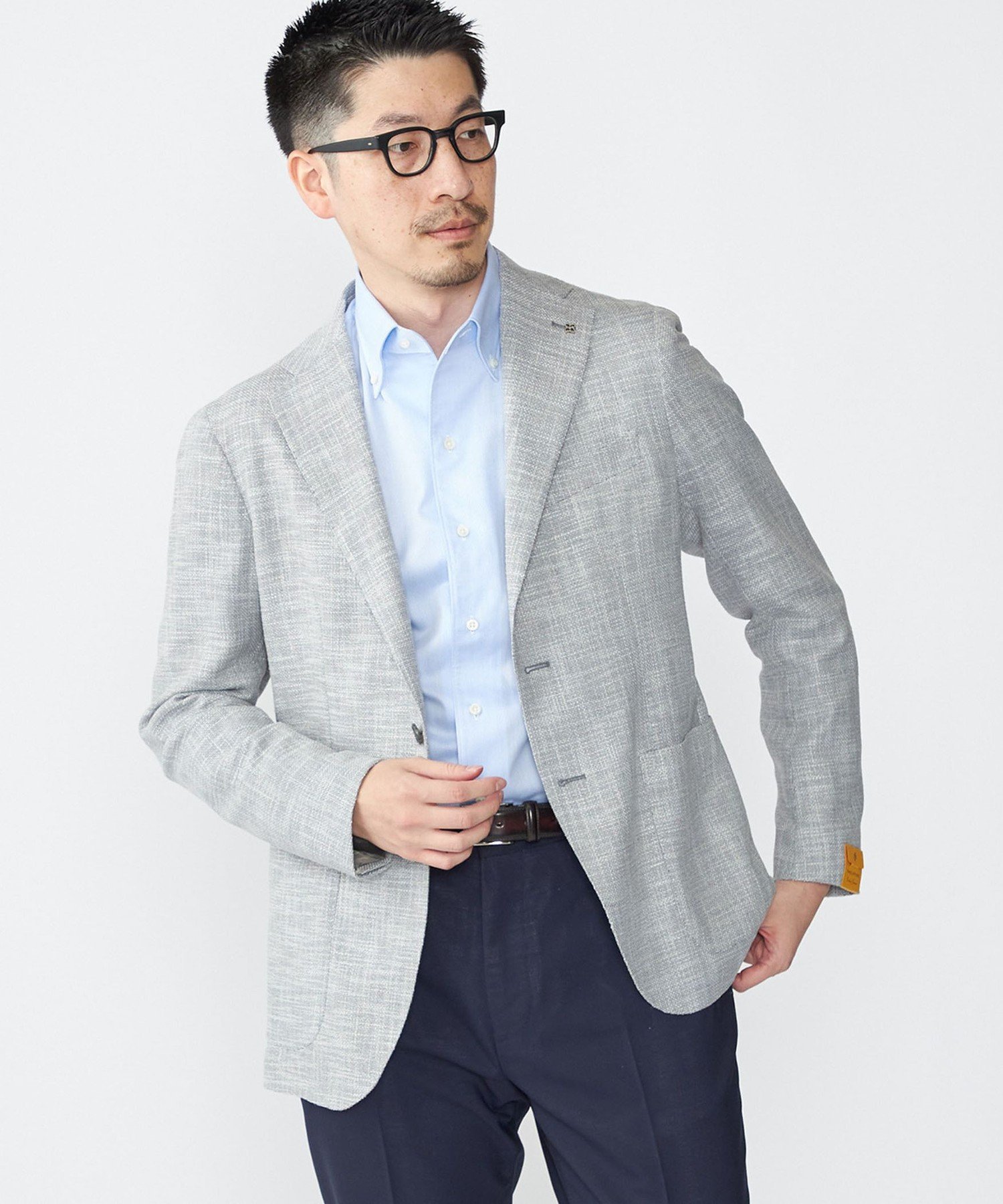 【SALE／40%OFF】SHIPS MEN TAGLIATORE: メランジ グレー ホップサック ジャケット シップス ジャケット・アウター テーラードジャケット・ブレザー グレー【送料無料】