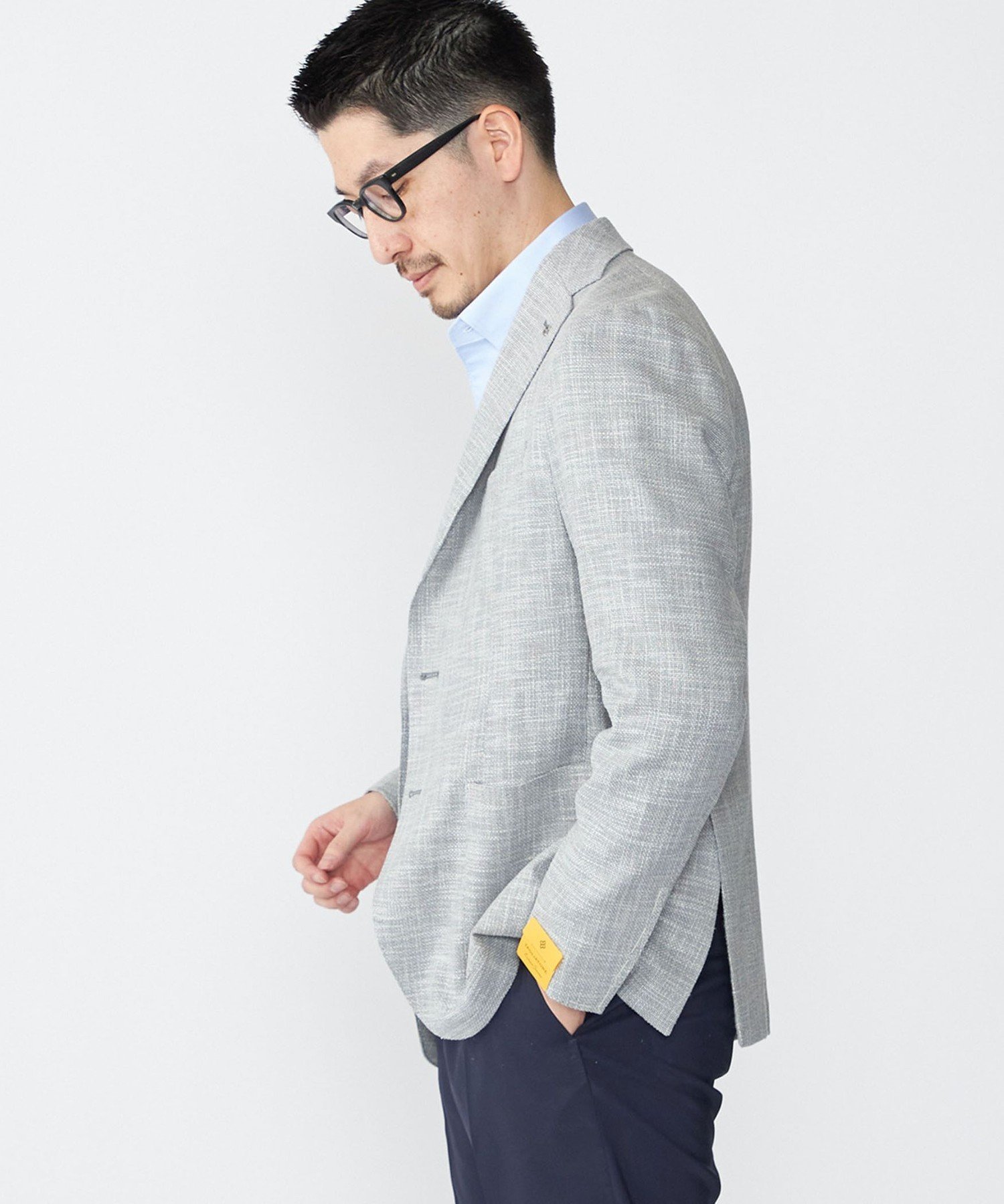 【SALE／30%OFF】SHIPS MEN TAGLIATORE: メランジ グレー ホップサック ジャケット シップス ジャケット・アウター テーラードジャケット・ブレザー グレー【送料無料】