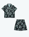 【SALE/10%OFF】SLEEPY SLEEPY メンズルミナンスフラワー半袖ハーフパンツ スリーピー スリーピー インナー・ルームウェア パジャマ ネイビ...