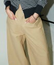 PUBLUX スラッシュポケット付 バレルパンツ 限定展開 25AW フリークスストア パンツ チノパンツ ブラウン ベージュ【送料無料】