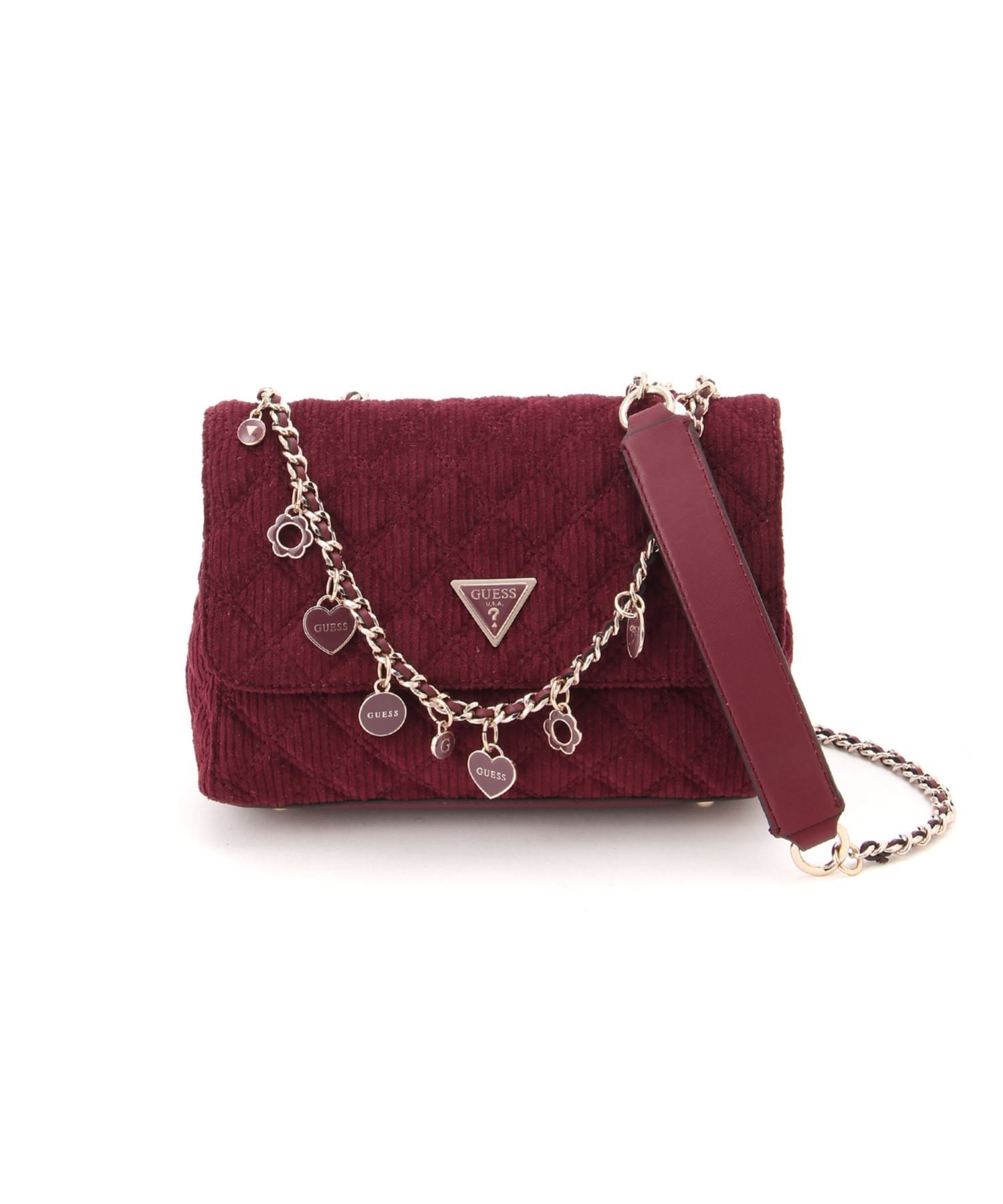 ゲス　ハンドバッグ ショルダーバッグ　GUESS  赤　バッグ ゲス GUESS ARNELA Shoulder Satchel （RED） - ファッション通販