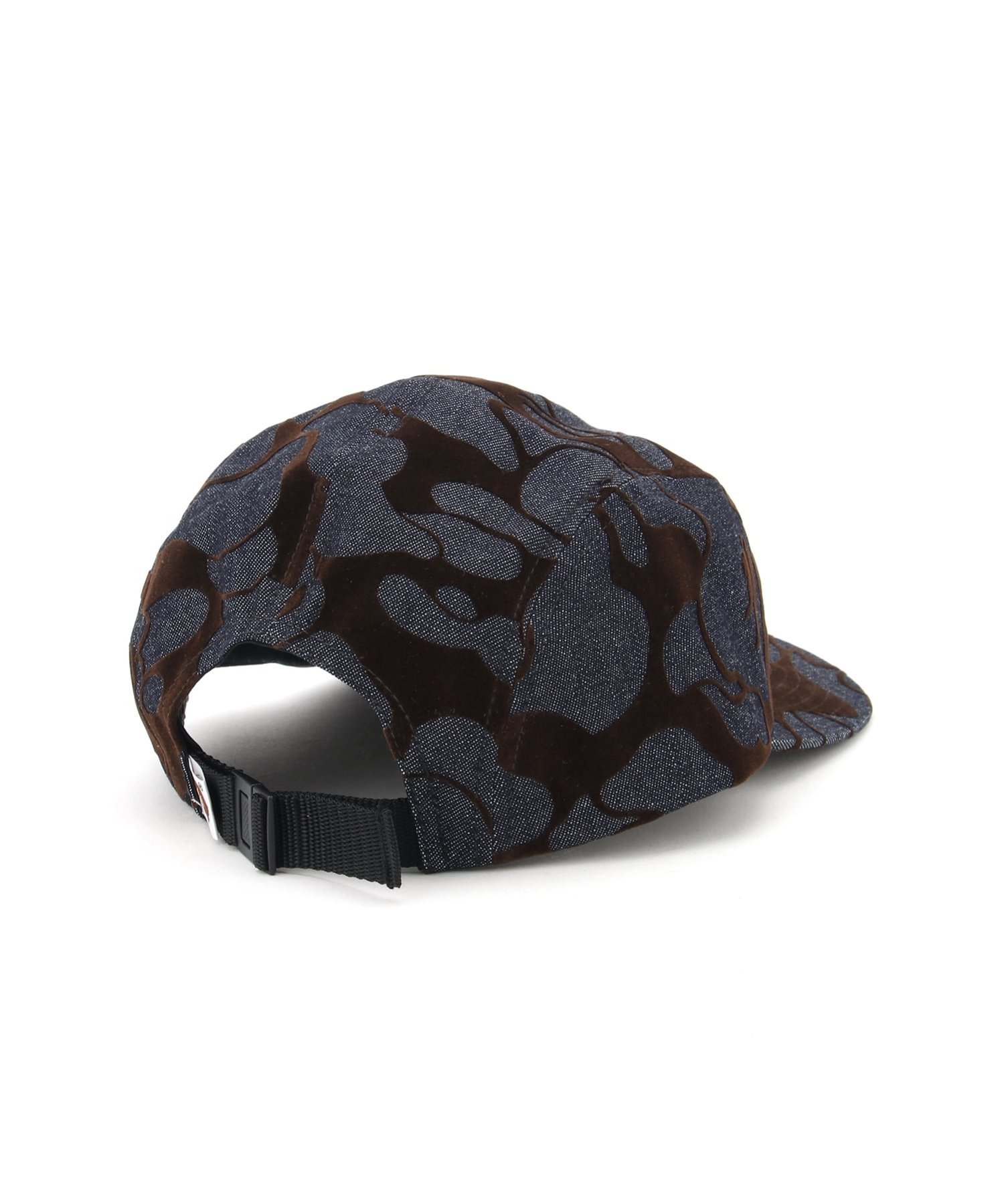 A BATHING APE CAMO FLOCKED DENIM JET CAP ア ベイシング エイプ 帽子 キャップ ネイビー【送料無料】