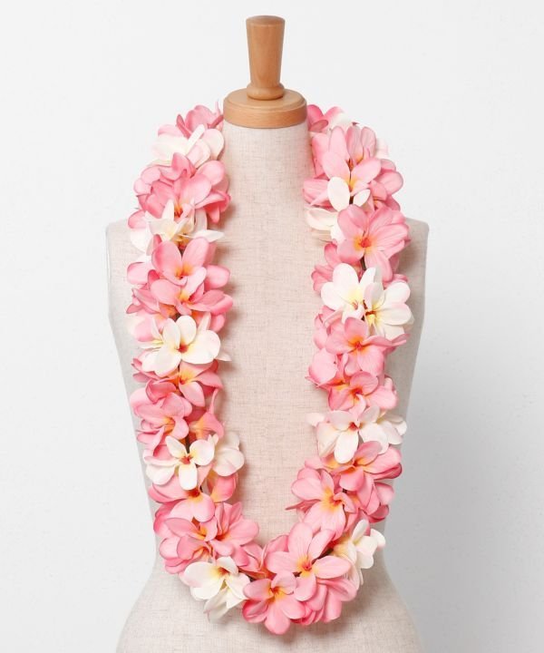 Maunaloa 【マウナロア】プルメリアボリュームレイ アミナコレクション アクセサリー・腕時計 ネックレス ホワイト ピンク【送料無料】