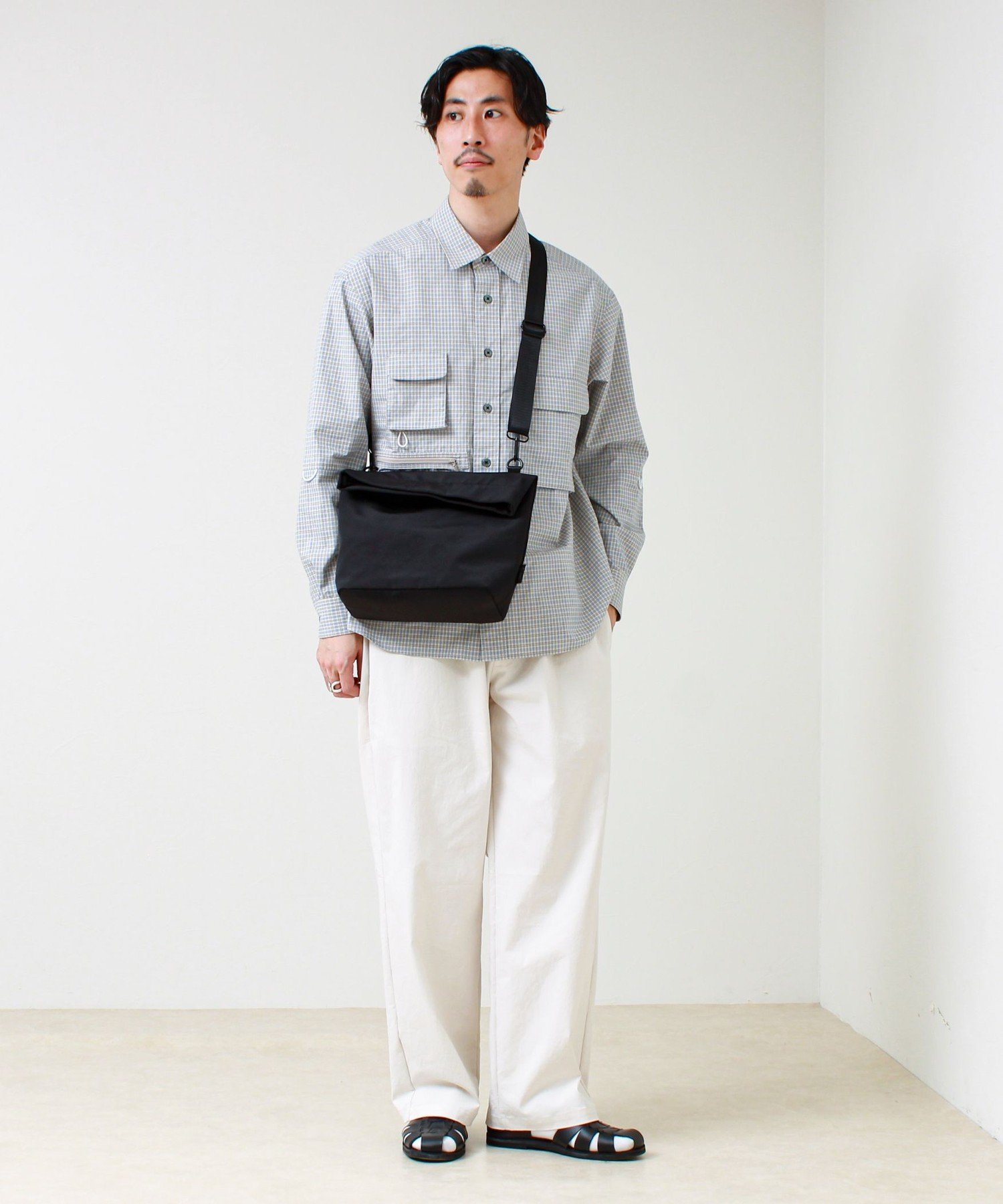 【SALE／10%OFF】GLOSTER 【SML/エスエムエル】2WAY SHOULDER BAG フレディ アンド グロスター バッグ ショルダーバッグ ブラック カーキグリーン【送料無料】