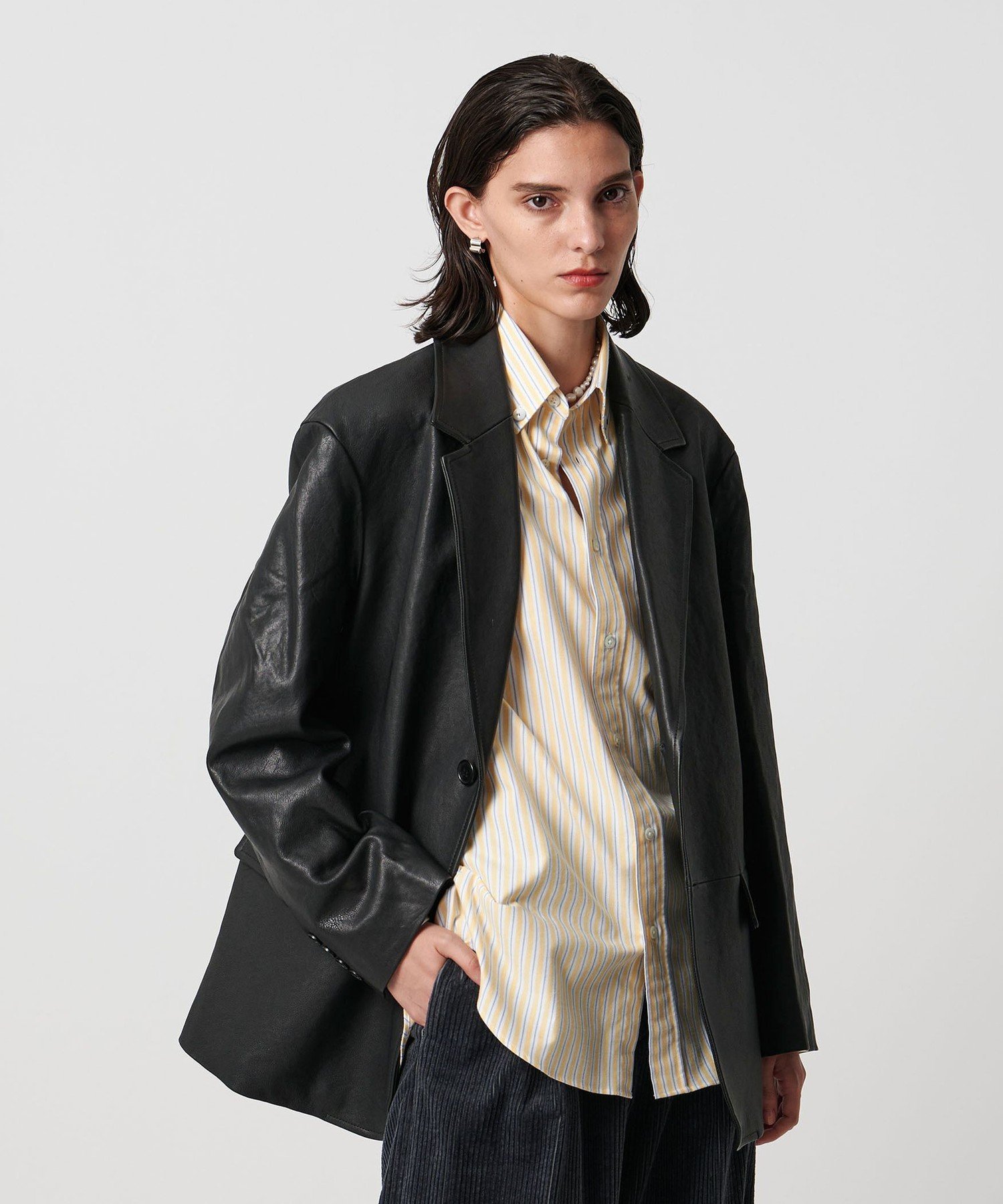 【SALE／30%OFF】BEAUTY&YOUTH UNITED ARROWS ＜H＞シープレザー テーラードジャケット ユナイテッドアローズ アウトレット ジャケット・アウター その他のジャケット・アウター ブラック【送料無料】 stylife-15706682 Rakuten Fashion パッケージ画像