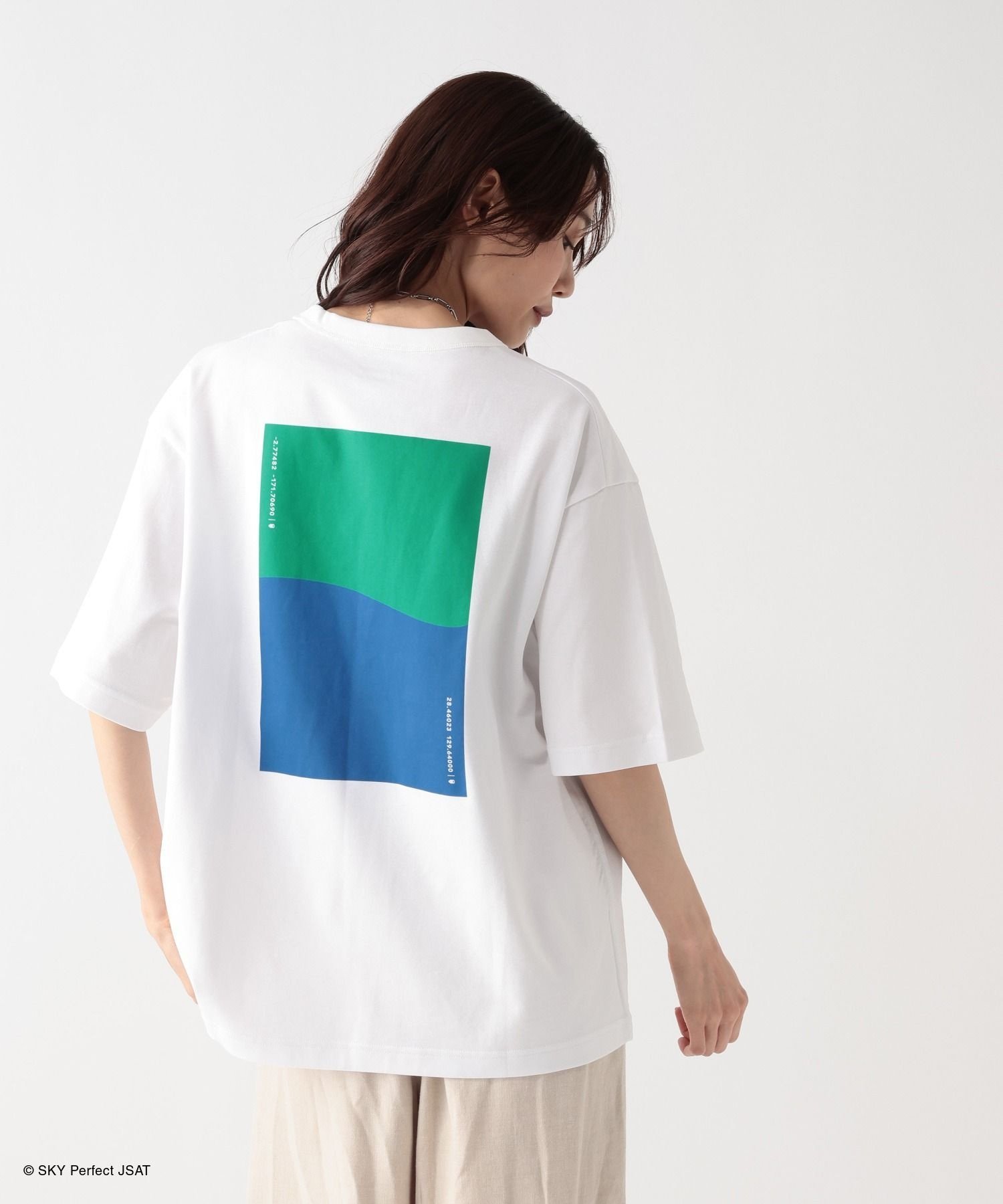 【SATELLITE CRAYON PROJECT】UNISEXグラフィックTEE/647376 グローバルワーク トップス カットソー・Tシャツ