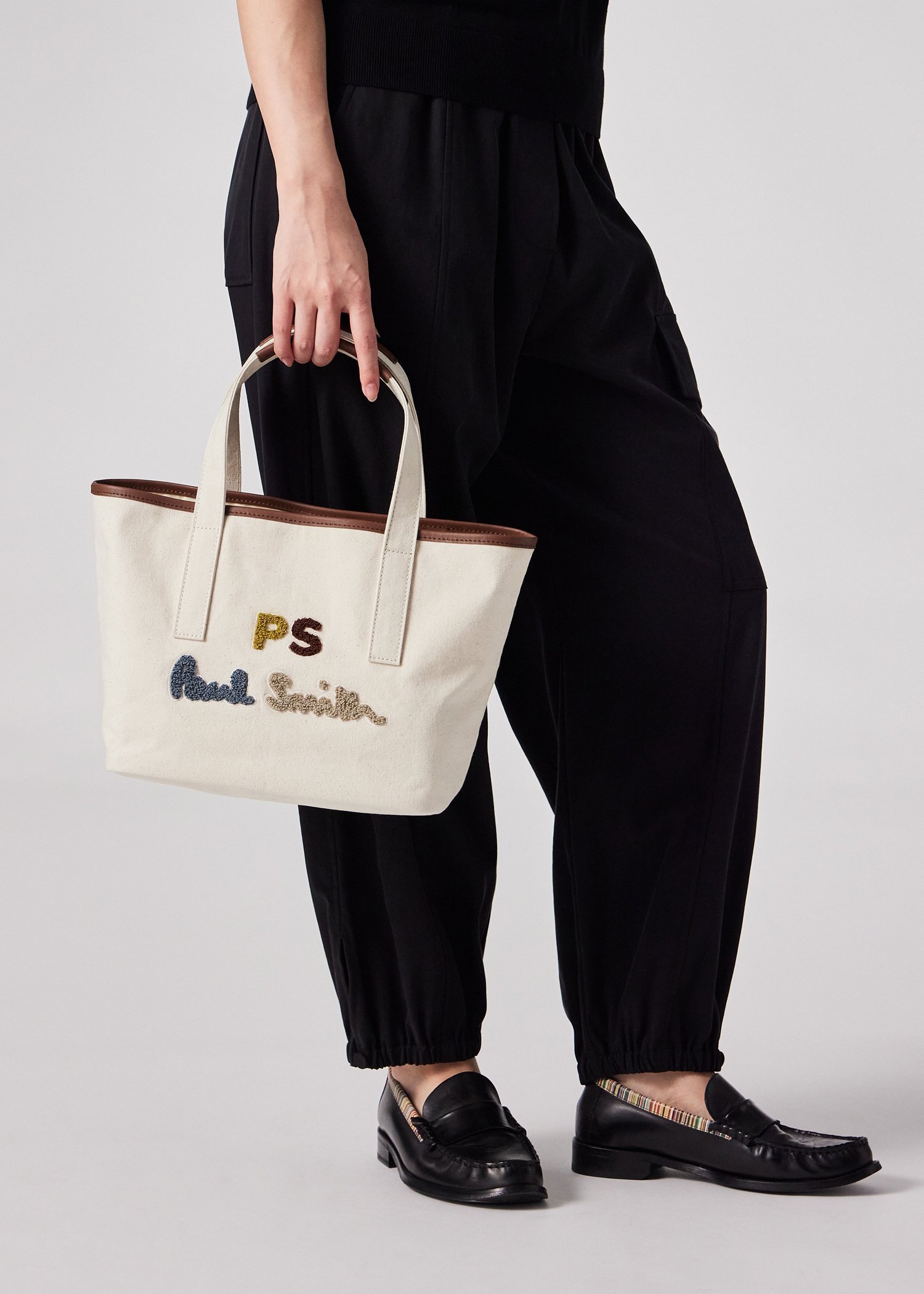 Paul Smith PSロゴエンブロイダリー ミニトートバッグ ポール・スミス バッグ その他のバッグ ホワイト【送料無料】
