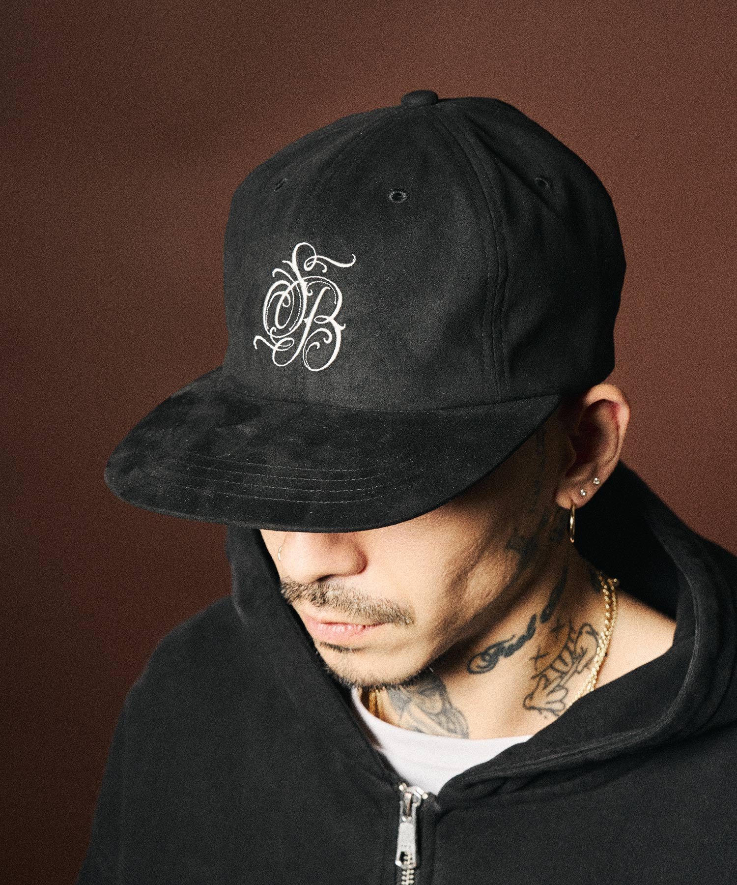 Subciety Suede baseball cap サブサエティ 帽子 キャップ ネイビー ブラック【送料無料】