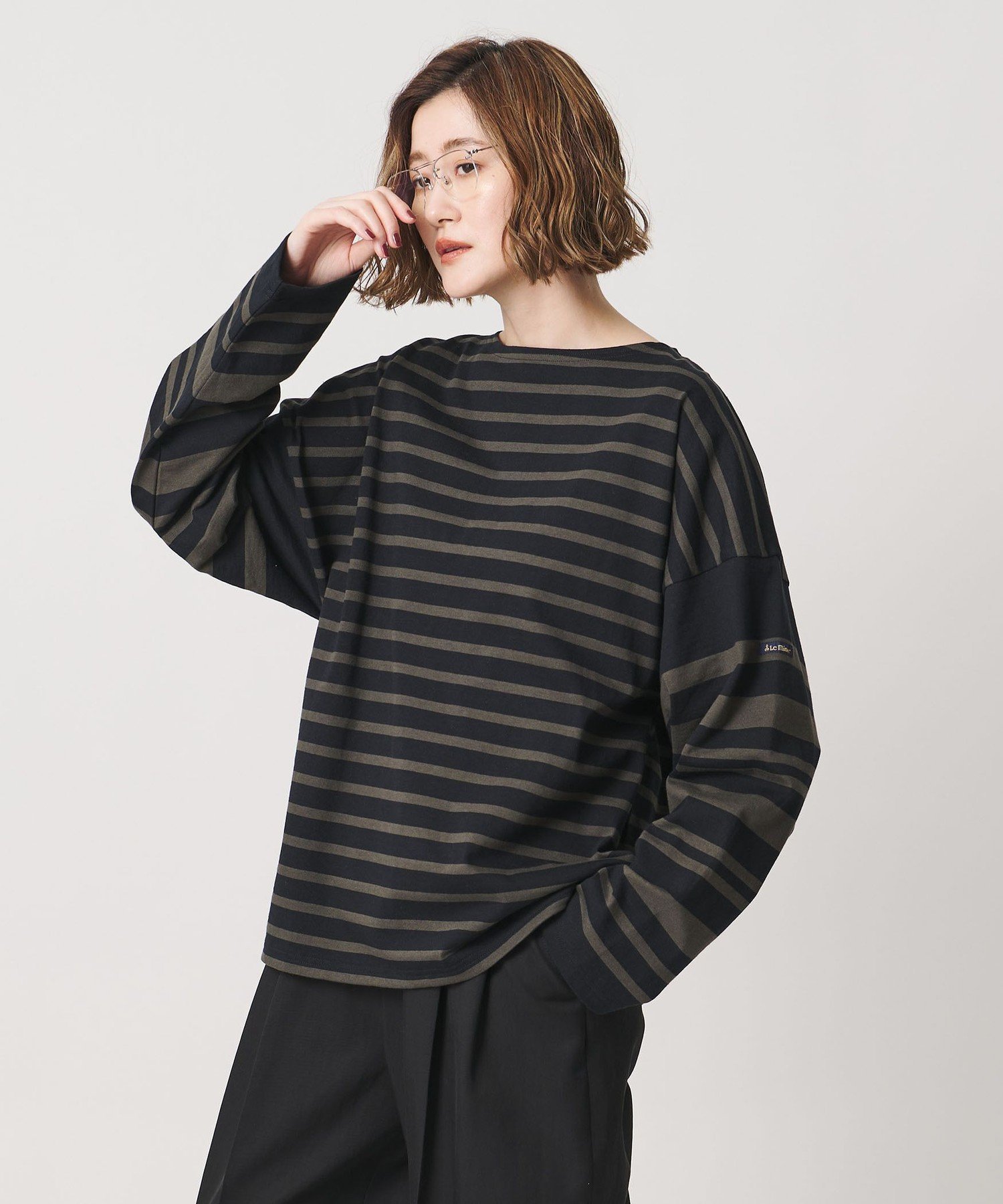 conte ＜Le minor for conte＞ボーダー ロングスリーブTシャツ…