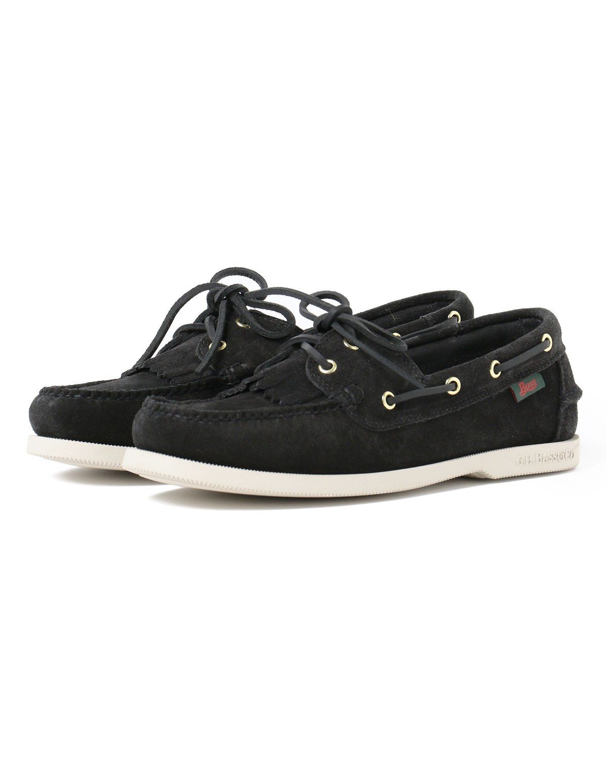 Kiltie Boater 51-32-0115-232: Black Suede